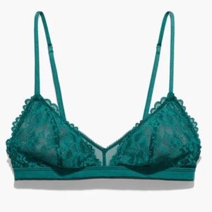 Savage X Fenty | Lace & Mesh bralette NWT forest green